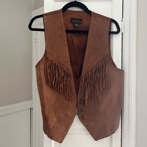 Express Leather Western Vest